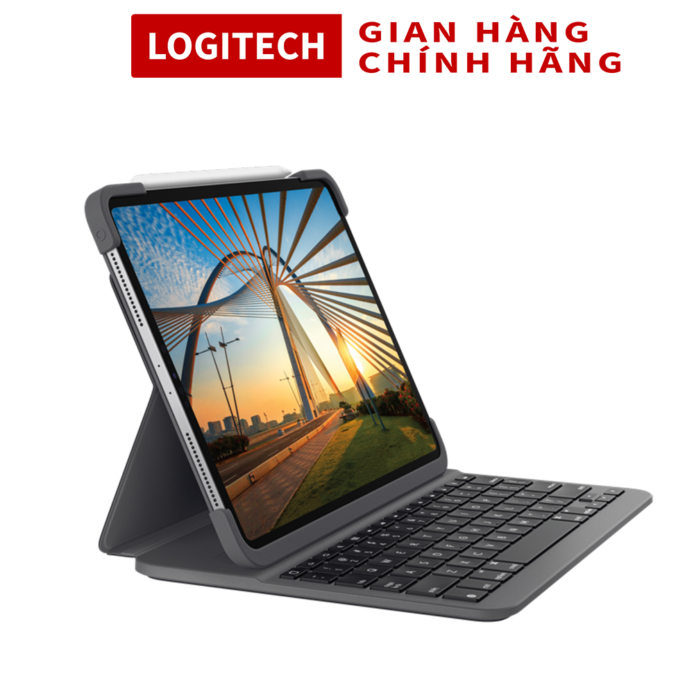 Logitech keyboard leather cover combo touch iPad 7 / iPad 8 / iPad 9-with mouse pad, detachable keyboard, 4 modes