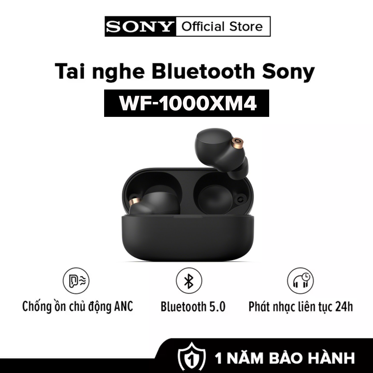 Tai Nghe True Wireless Sony WF-1000XM4 Chống Ồn Chủ Động – Hàng Chính Hãng