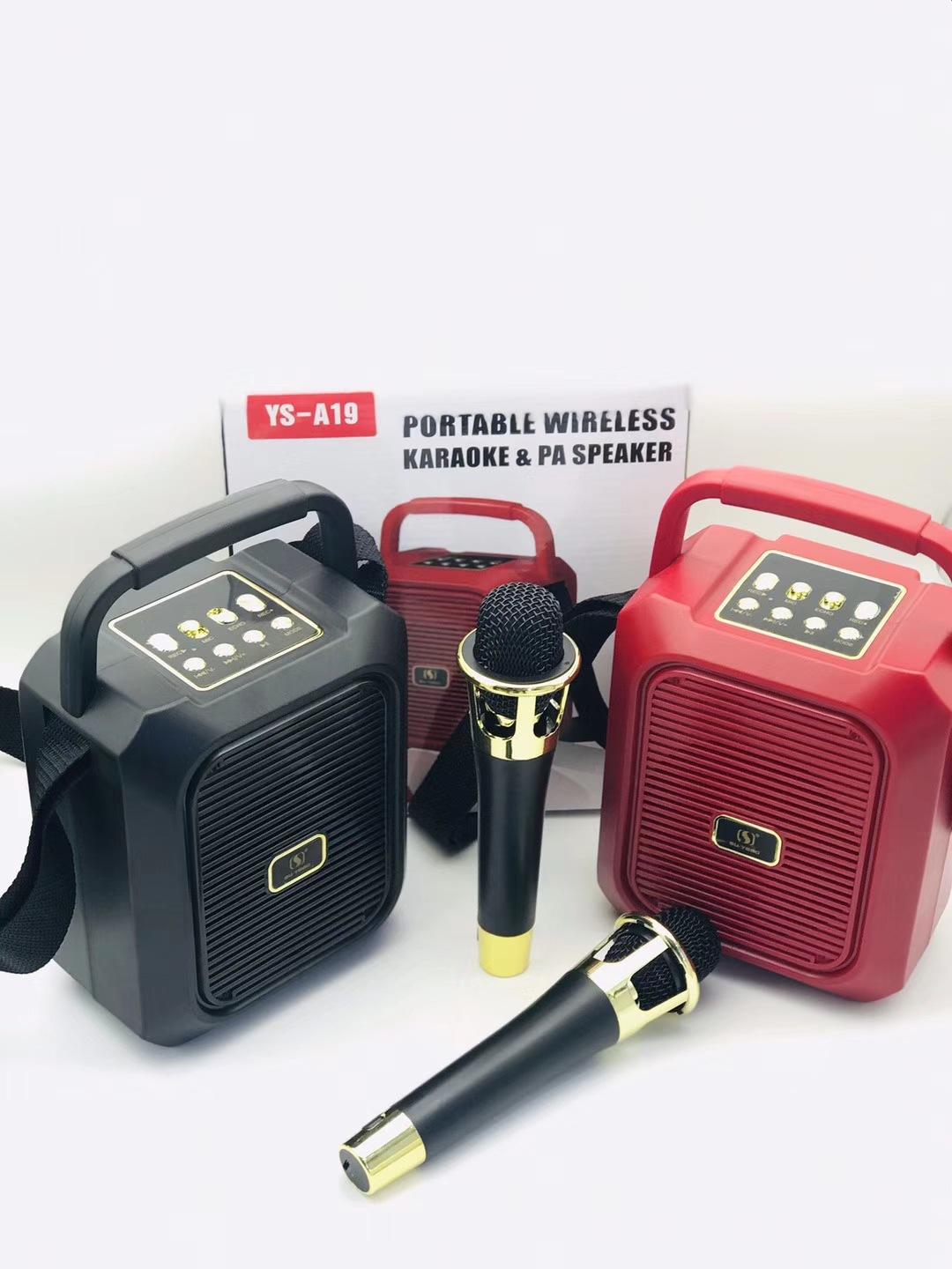 [HCM]Loa bluetooth YS-A19 + kèm 1 micro ko dây hát karaoke - YS-A19