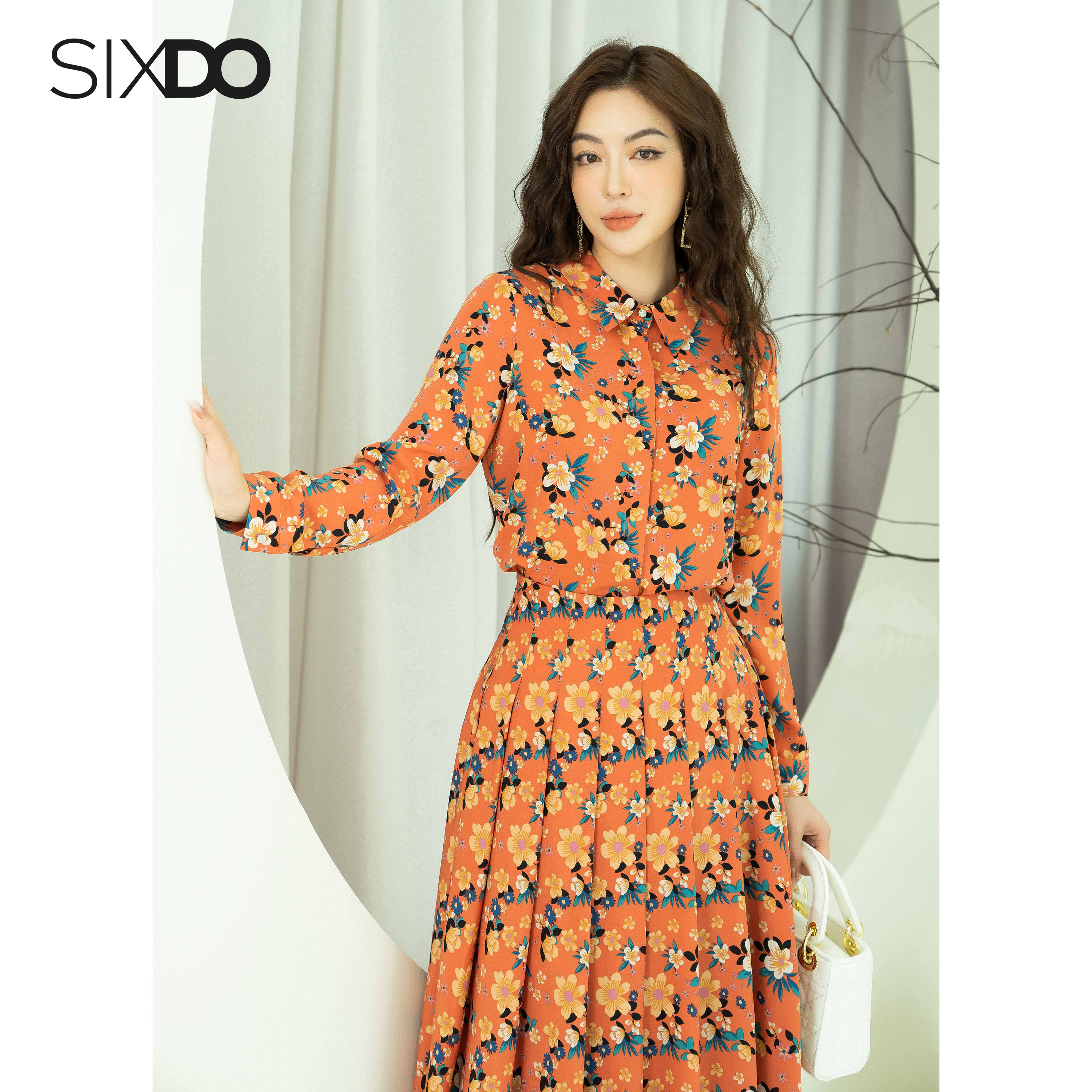 Áo sơ mi nữ lụa sixdo