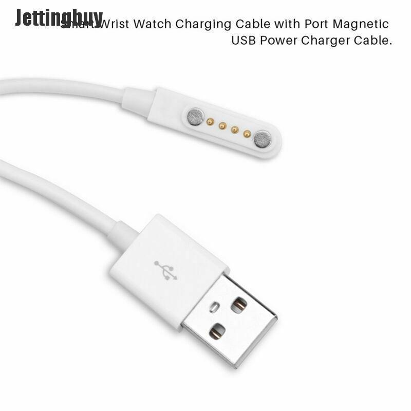 Jettingbuy Magnetic Charger USB 2.0 Charging Cable Cord Power 4 Pin For Smart Watch KW88