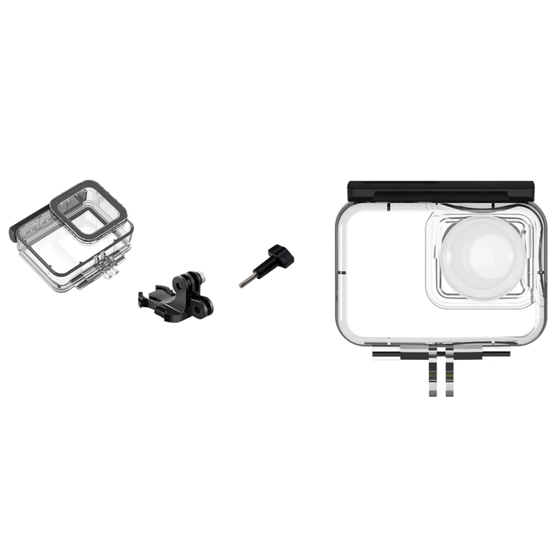 Telesin 2 Set 40m Underwater Housing Case Waterproof Protector Cover For Insta360 One R 1 Pcs A 1 Set B Lazada Singapore