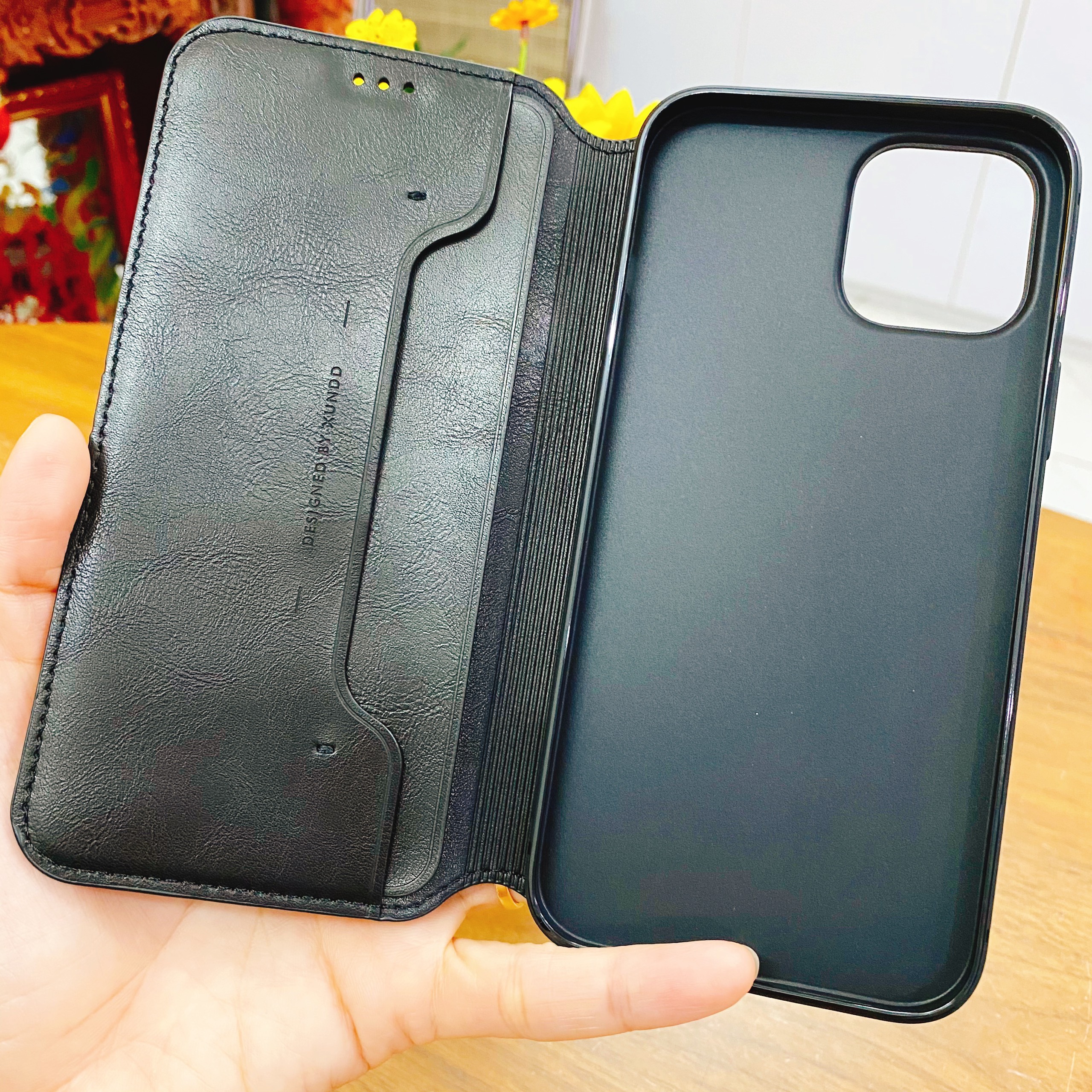 Bao da iPhone 12 Pro Max XUNDD có ngăn chứa tiền, thẻ...