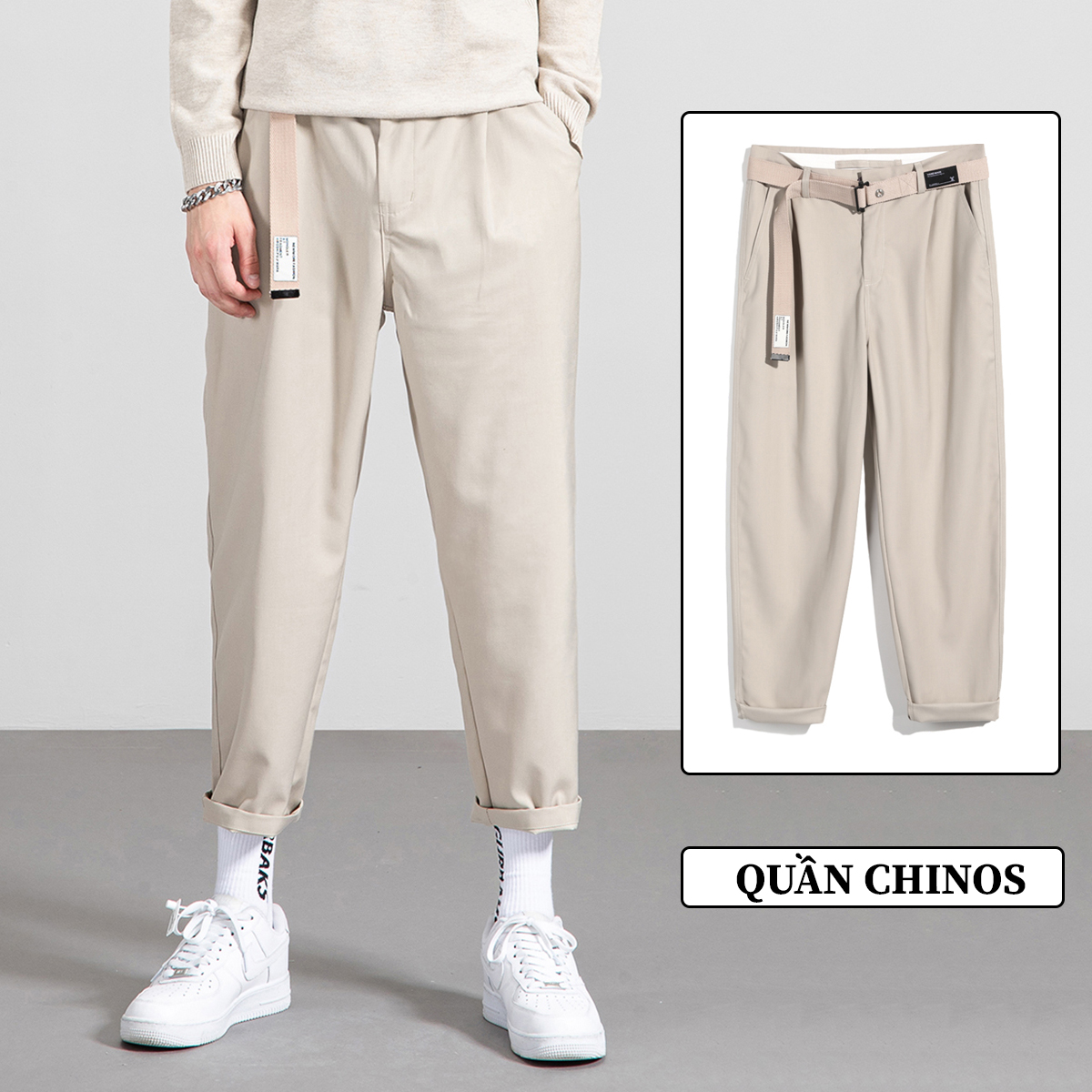 Quần Chinos Nam Hàn Quốc Kiểu Dáng Baggi Mẫu Hot Trend Của Năm FORHIMCS2 JOGGER NAM 9000066C