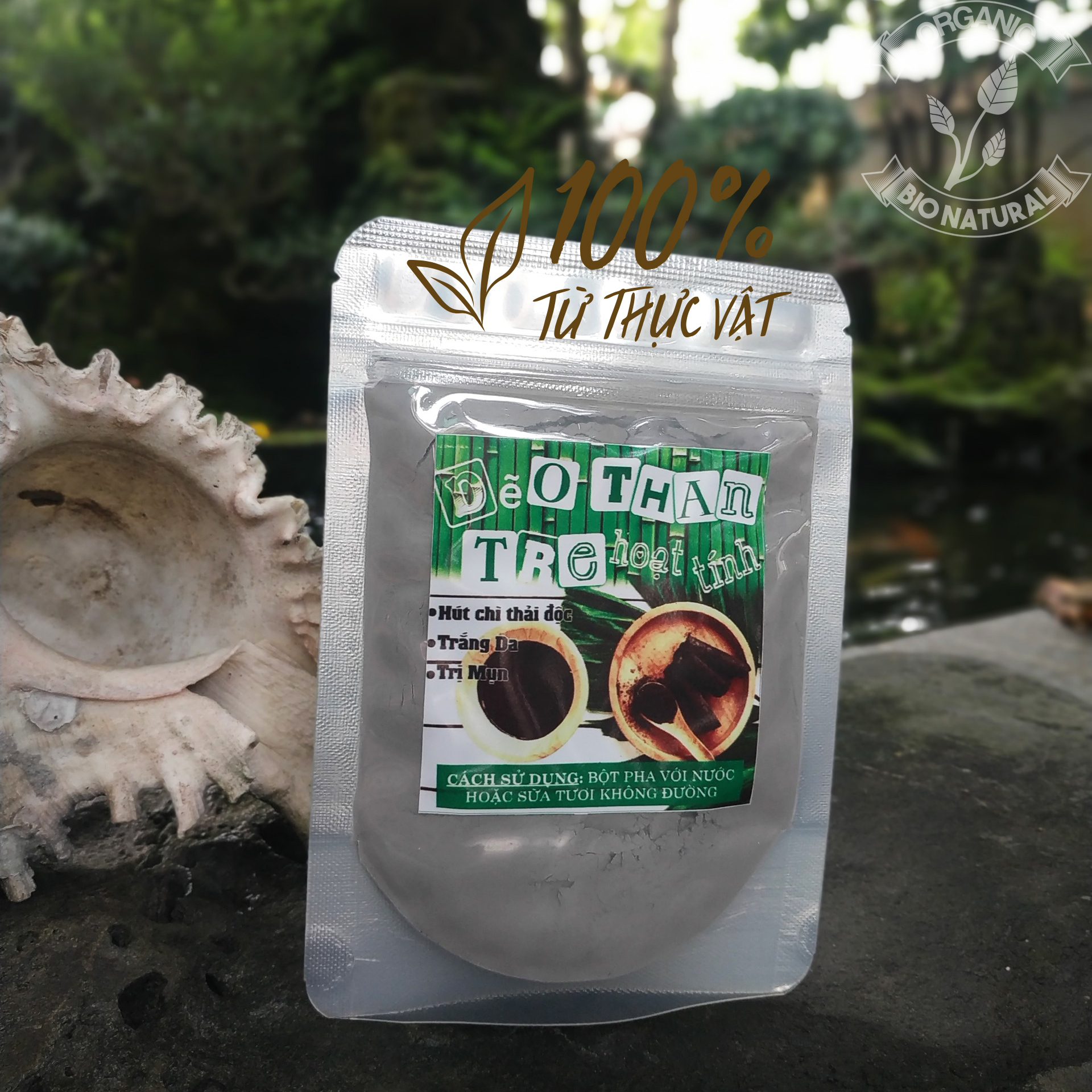 [BIONATURAL] Bột đắp mặt nạ Dẻo Than Tre Hoạt Tính handmade
