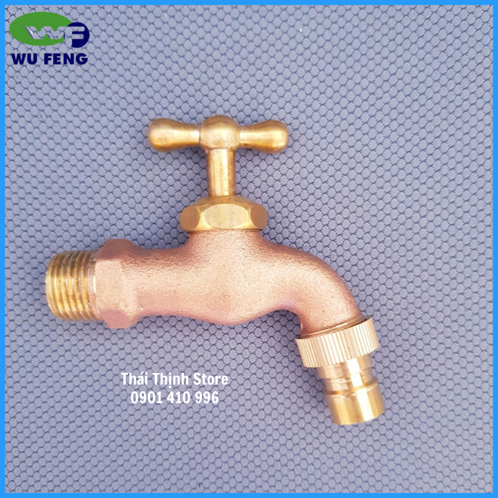 Vòi hồ đồng tay vặn có mỏ WUFENG Phi 21mm WF341TT - Thái Thịnh Store