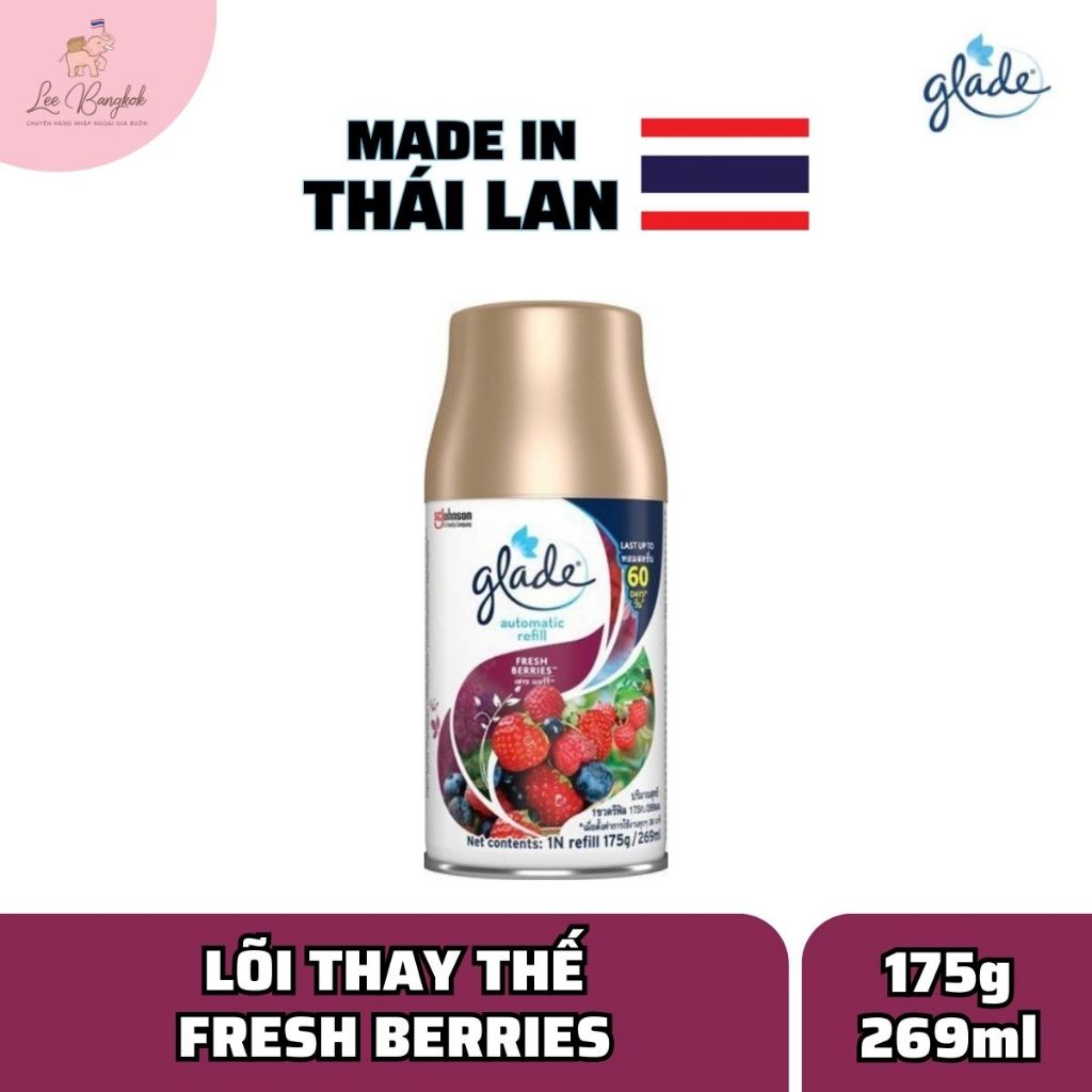 Máy xịt, phun thơm phòng tự động glade auto spray thái lan có lõi refill hương thơm tự nhiên chính hãng