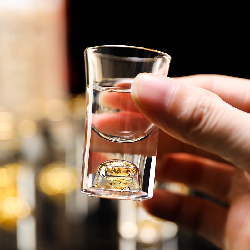 Bộ Ly rượu Pha Lê Vàng Lá 24K