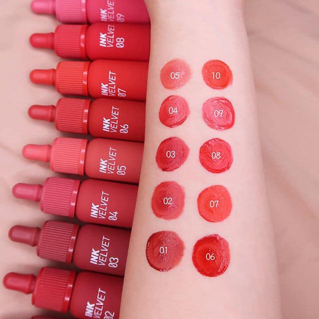 - Son Ink / Son Kem Lì Peripera Ink Velvet Tint Bản 2019 [Vỏ Đỏ + Vỏ Hồng]