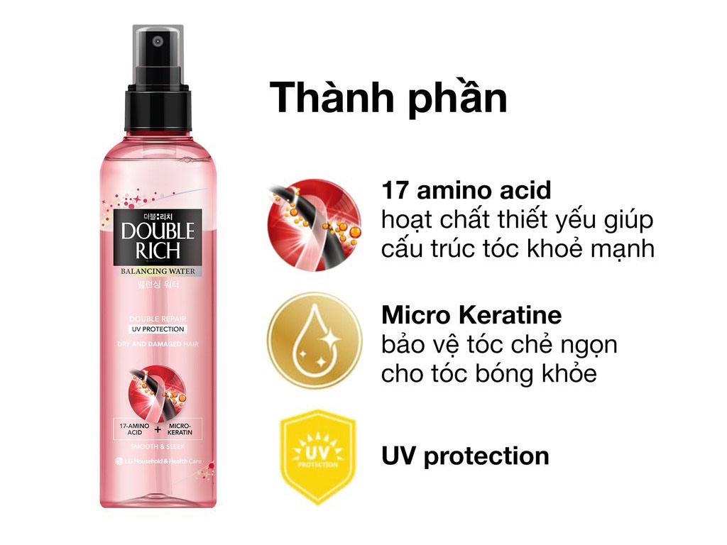 Nước Xịt Dưỡng Tóc Khô Sơ & Hư Tổn Double Rich 250ml