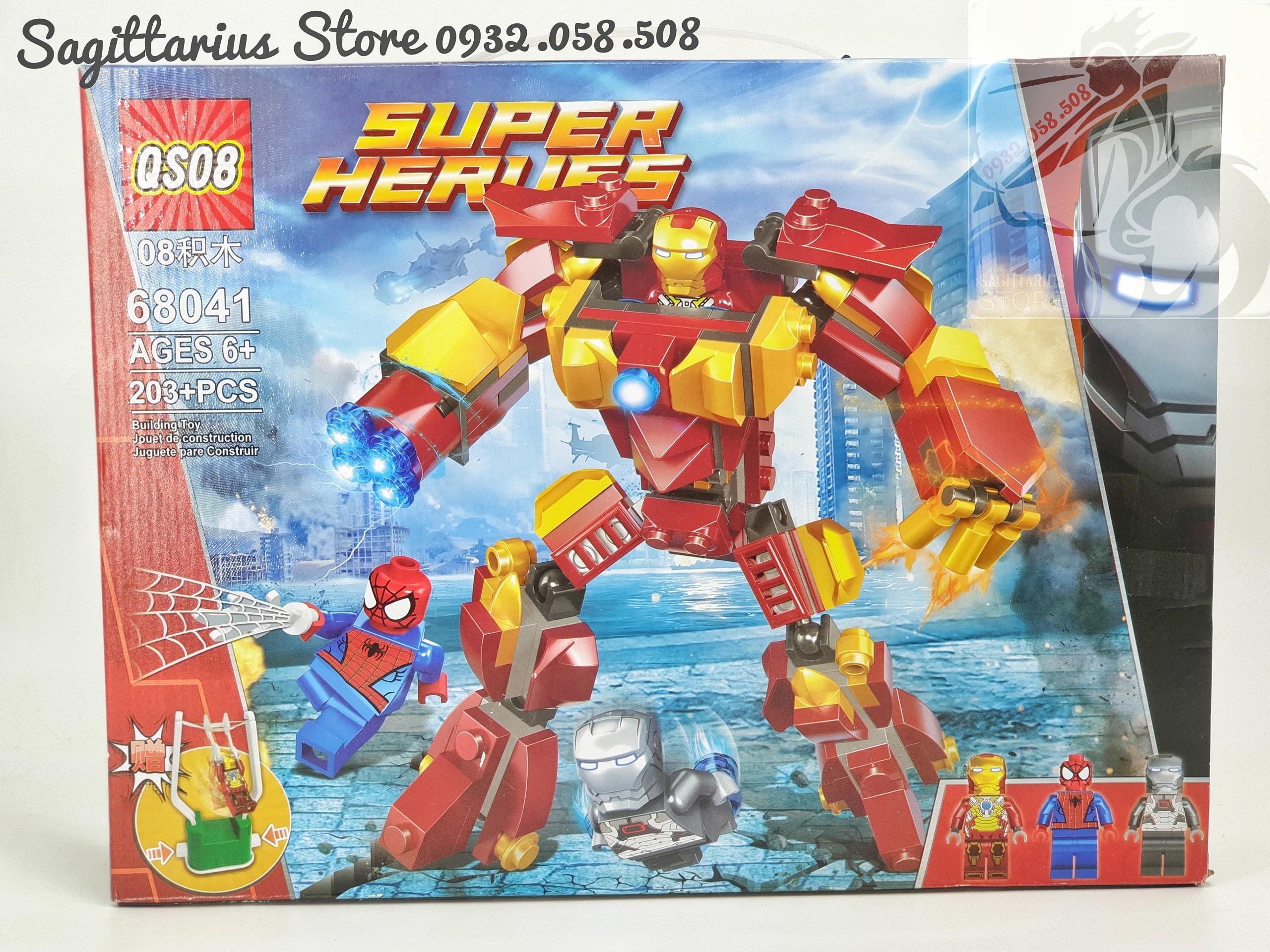 Bộ Lego QS08-68041 Lắp Ráp Robot Ironman ( 203 Mảnh )