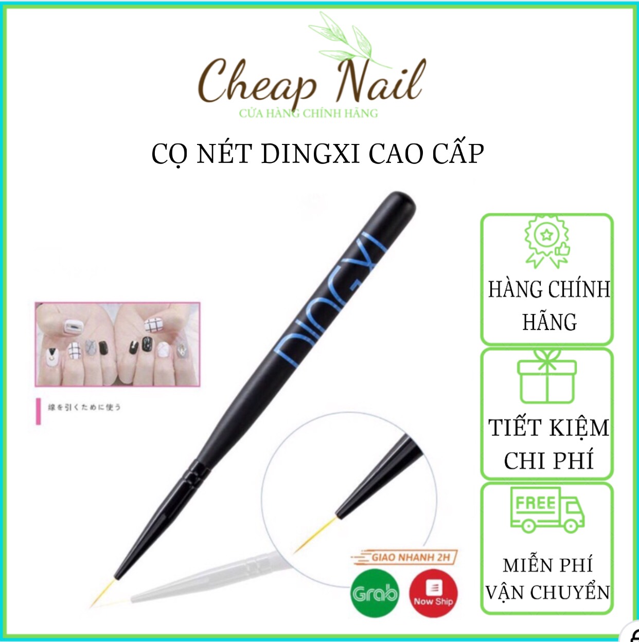 [15.3 Hoàn tiền 12%] Cọ nét dingxi, cọ râu lông chồn dingxi 9mm 12mm