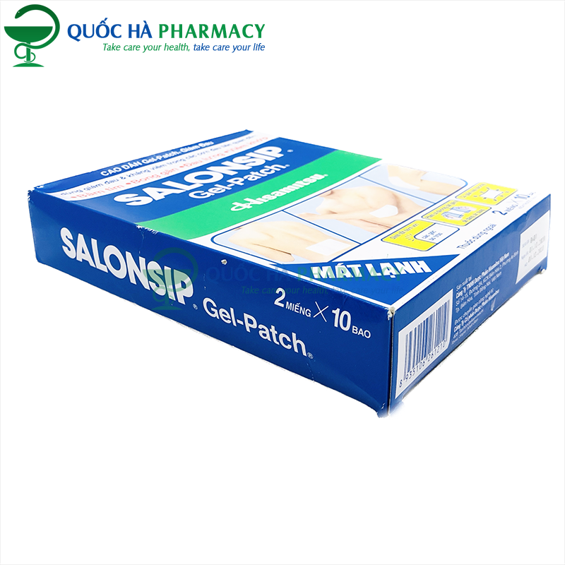 Cao dán giảm đau Salonsip Gel-Patch hộp 10 gói - Quốc Hà Pharmacy