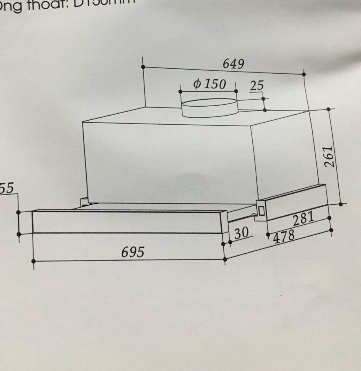 Máy hút mùi âm tủ Canzy CZ 7002G-QUANG VINH