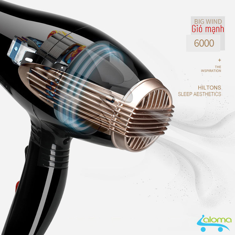 Máy sấy tóc 6 chế độ Chaoba 2800W CB2219 (kèm đầu dẹp)