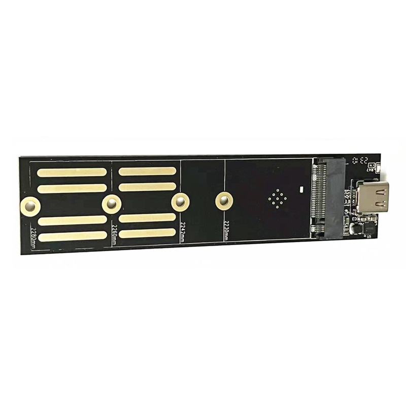 Portable Riser Card USB3.1 to M.2 NVME SSD Riser Card Pcie Protocol Type C 10Gbps Caseless