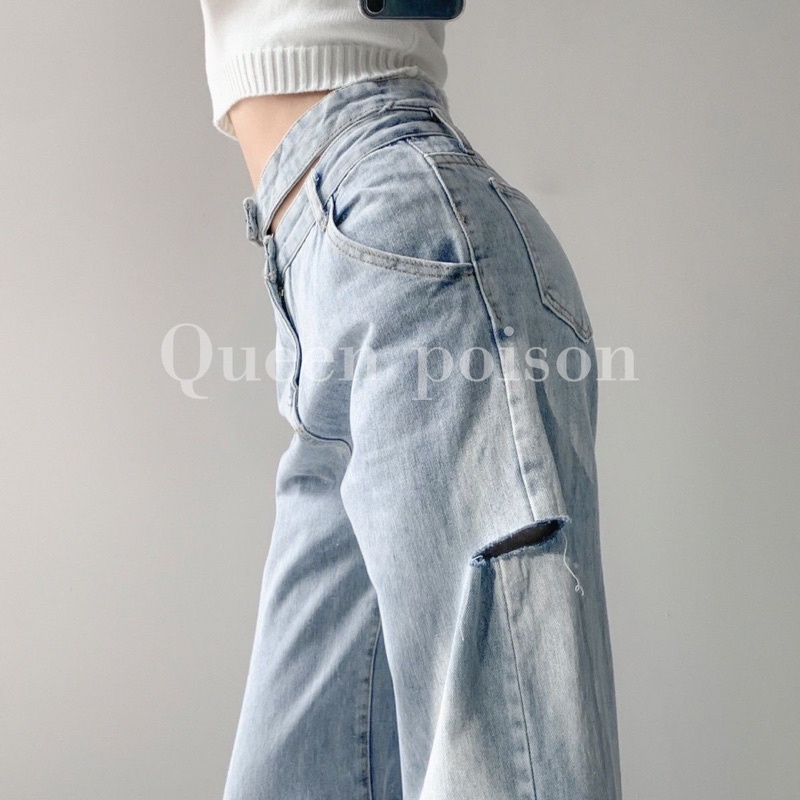 QUẦN JEAN DEMIN 2 CẠP DÁNG SUÔNG CÁ TÍNH