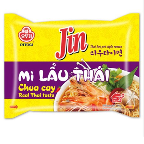Lốc 5 gói Mì lẩu Thái Jin Ottogi gói 115g