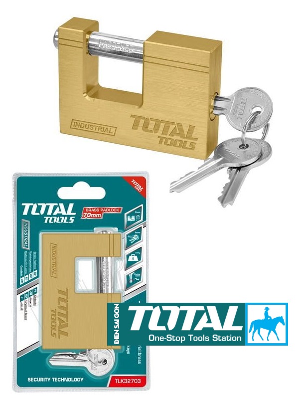 Khóa cầu ngang khóa cửa đồng thép 70mm total tlk32703