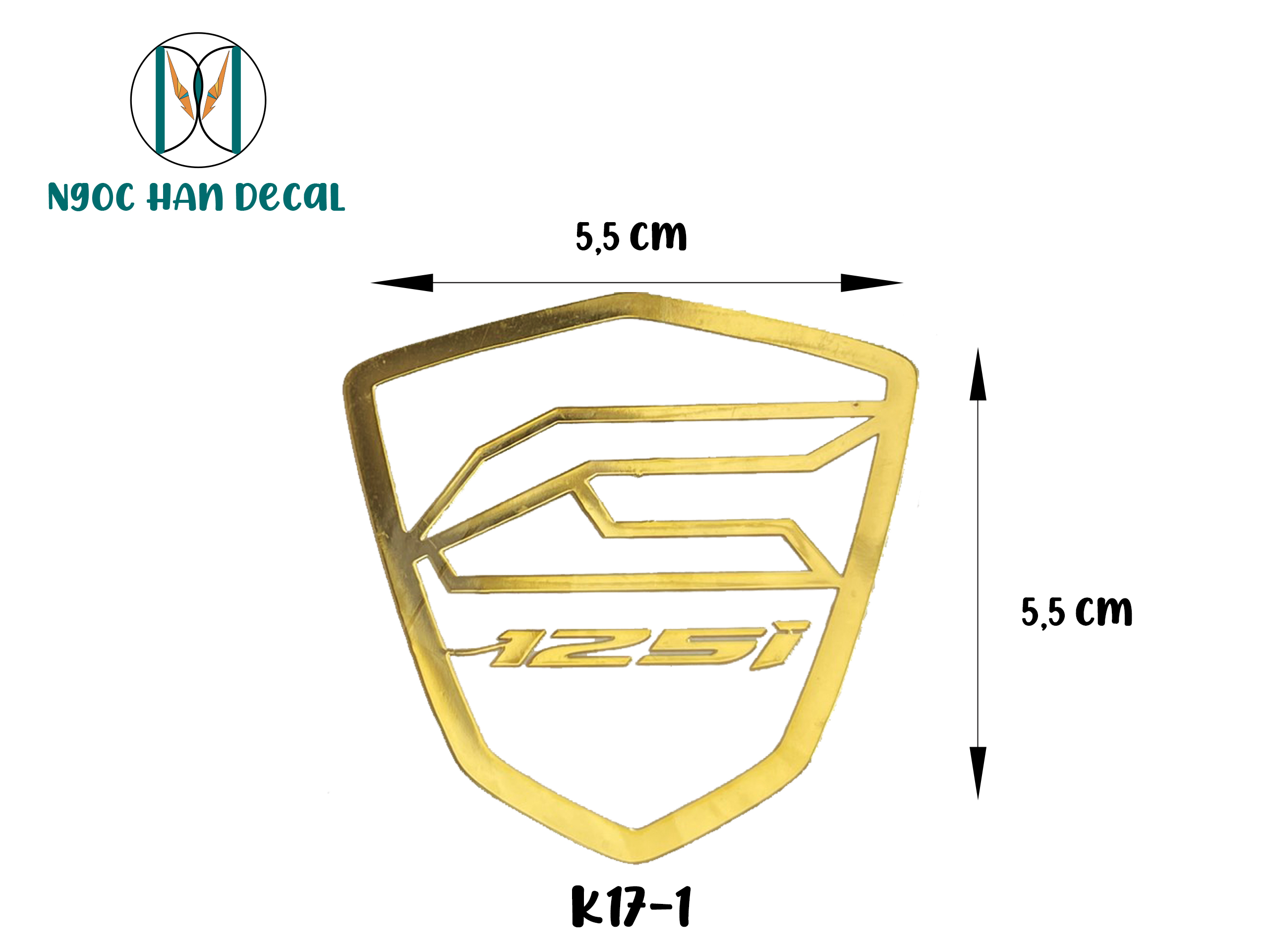 Tem nổi logo số 125i siêu đẹp
