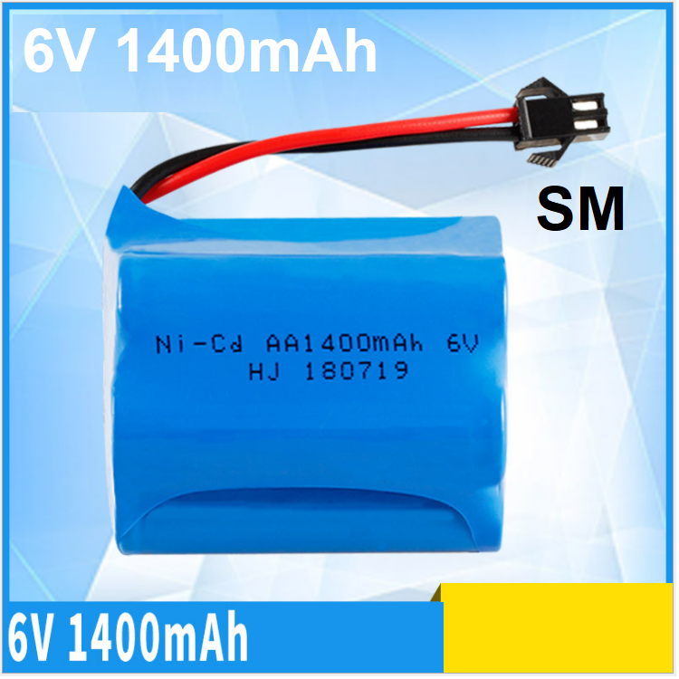 Pin Ni-cd 6v 1400mah ghép hai hàng dung lượng cao dùng cho xe mô hình điều khiển cổng nối SM