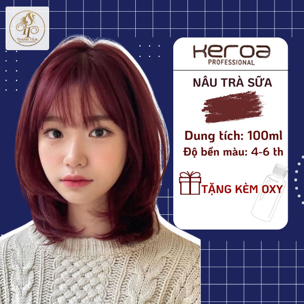 Màu nhuộm đỏ tím truyền thống màu nhuộm keroa hàn quốc 100ml