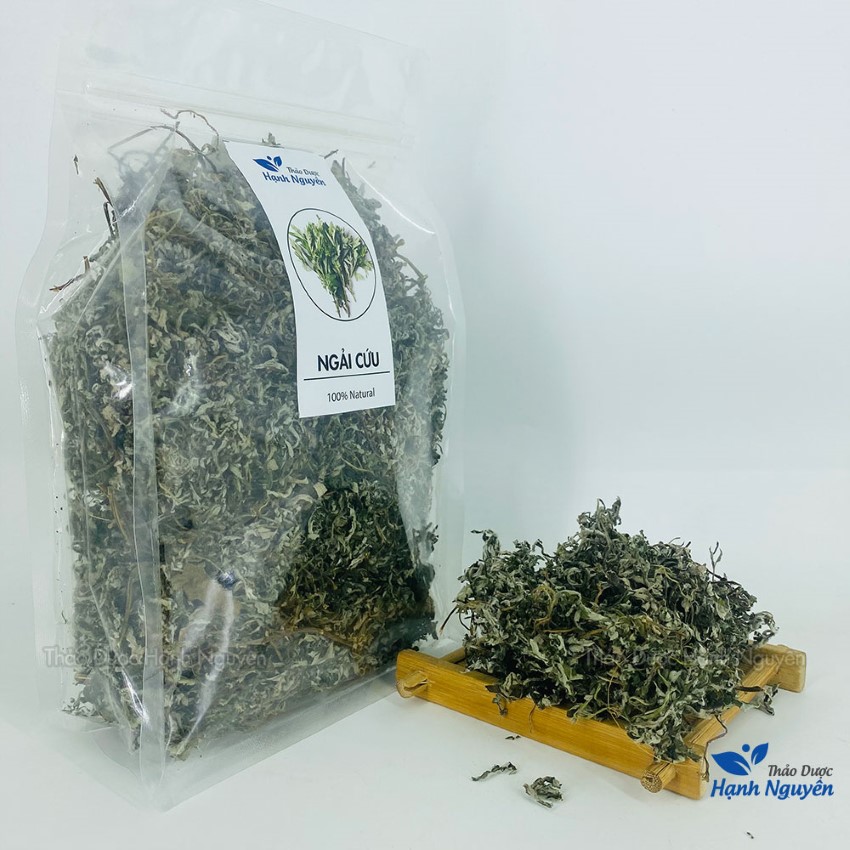 Ngải cứu khô 1kg, lá ngải cứu, không lẫn cành, xông giải cảm, giảm đau xương khớp, điều hoà khí huyết