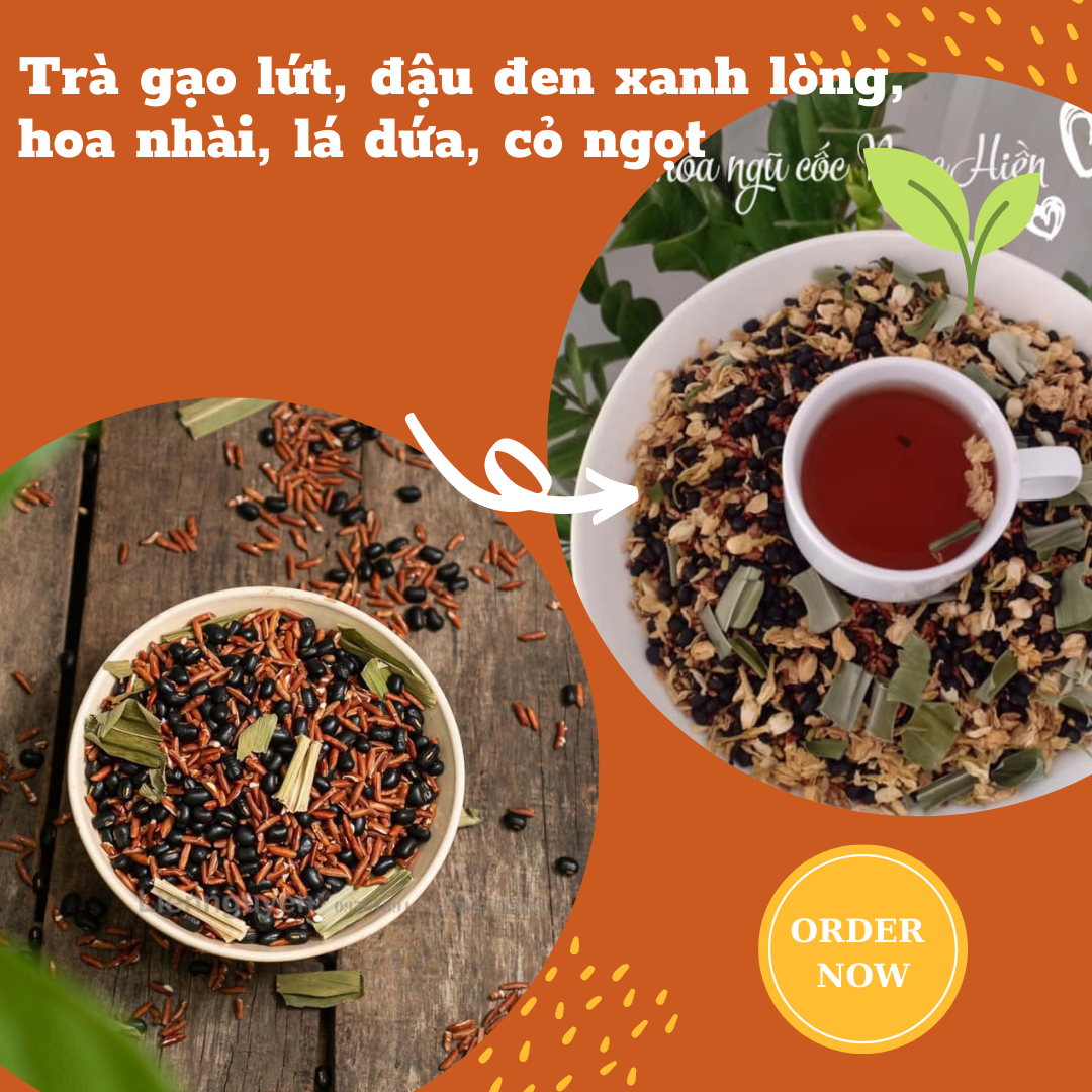 [HCM]1KG Trà gạo lứt đậu đen xanh lòng hoa nhài lá dứa cỏ ngọt giảm cân đẹp da