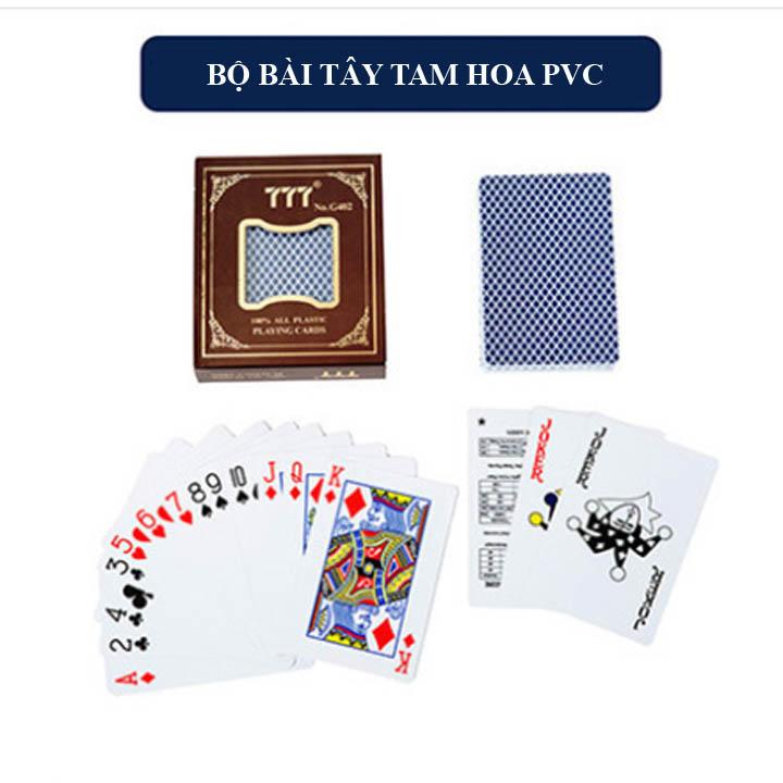 BÀI TÂY TAM HOA PVC CHẤT LỪ