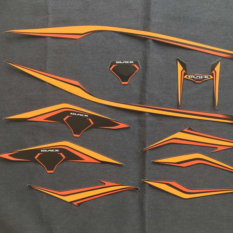 TEM XE AIRBLADE MẪU 2016 3 LỚP CAO CẤP (MÀU CAM ĐEN)