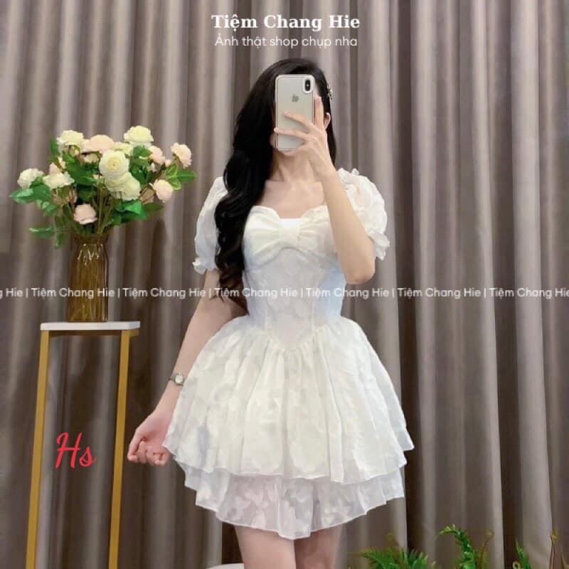 ❤❤❤Váy hoa công chúa nơ ngực