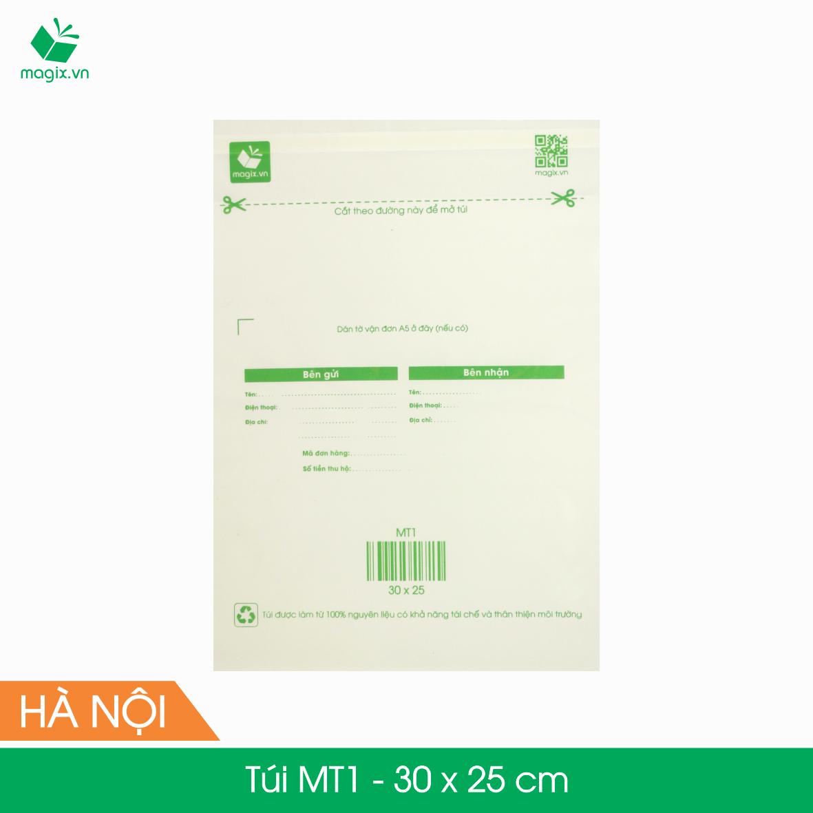 MT1 - 30x25 cm - 100 Túi nilon (tự phân hủy sinh học) đóng hàng