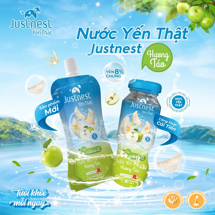 Túi Nước Yến Thật Justnest nguyên bản (160ml)