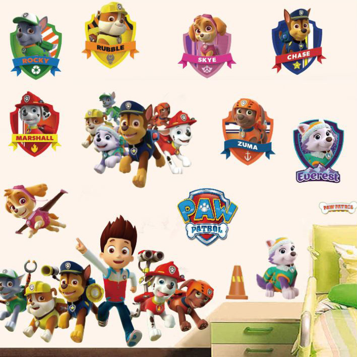 [HCM]Decal dán tường paw Patrol biệt đội chó cứu hộ