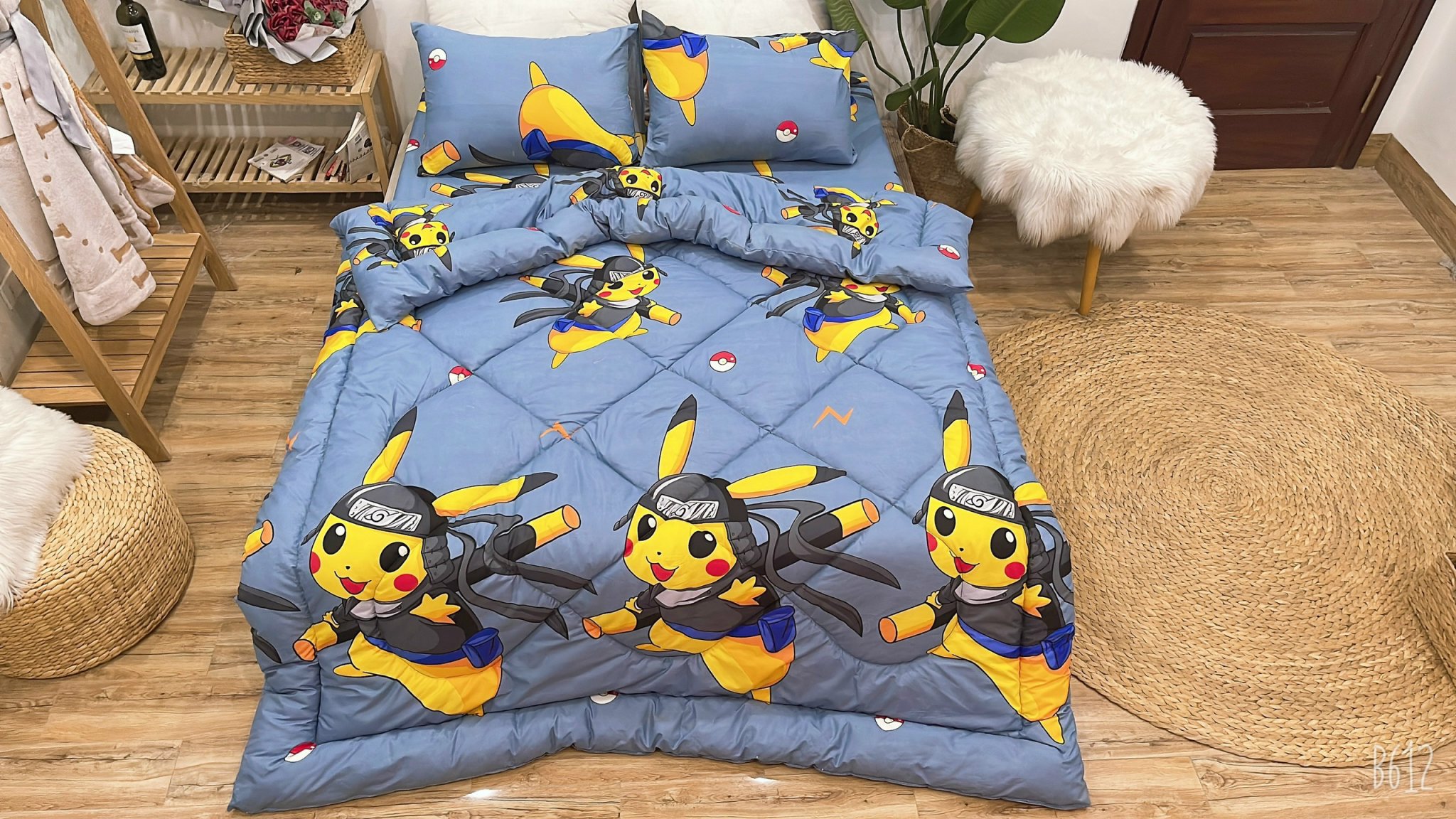 Set ga gối mẫu hoạ tiết pikachu p65