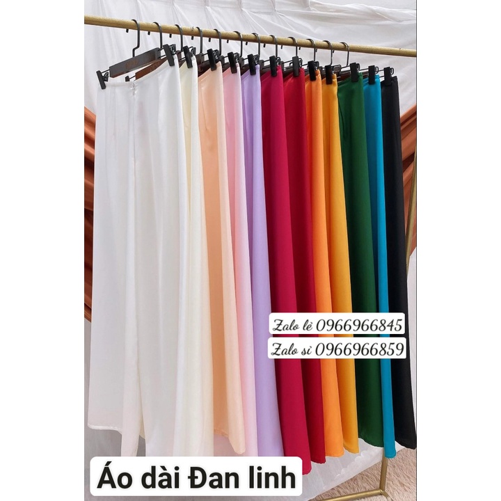 Áo dài hồng sen đậm 4 tà - áo dài đan linh