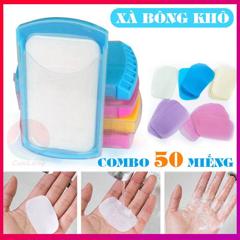 Xà Bông Rửa Tay Diệt Khuẩn Xà Phòng Giấy Khô Bỏ Túi Khi Đi Du Lịch Cắm Trại Dã Ngoại