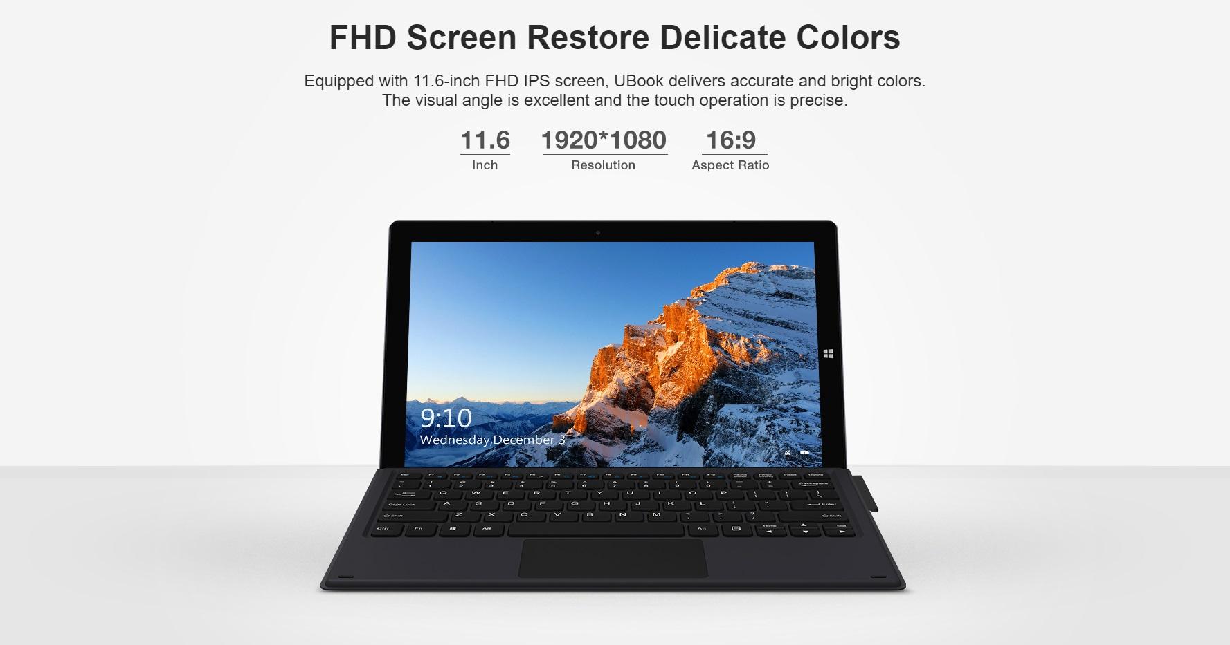 Tablet 2 in 1 Chuwi Ubook (Chip N4100/8G/256GSSD) + Tặng 1 dock bàn phím