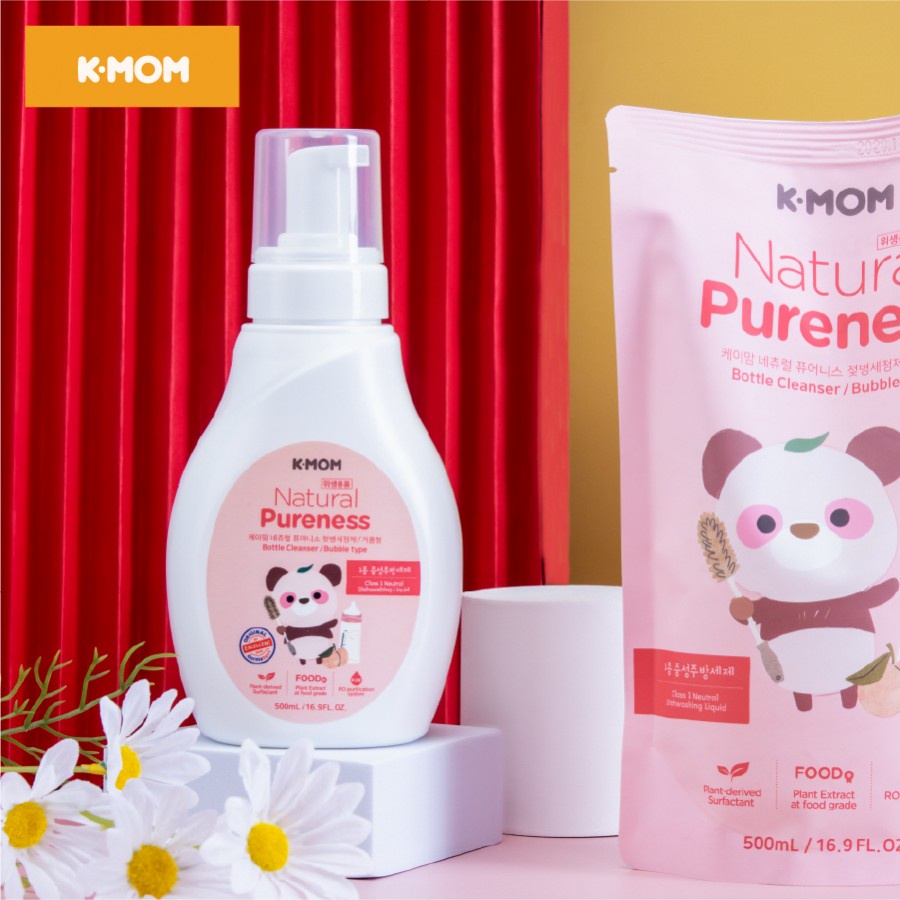 Nước RỬA BÌNH và rau quả hữu cơ K - MOM Hàn Quốc