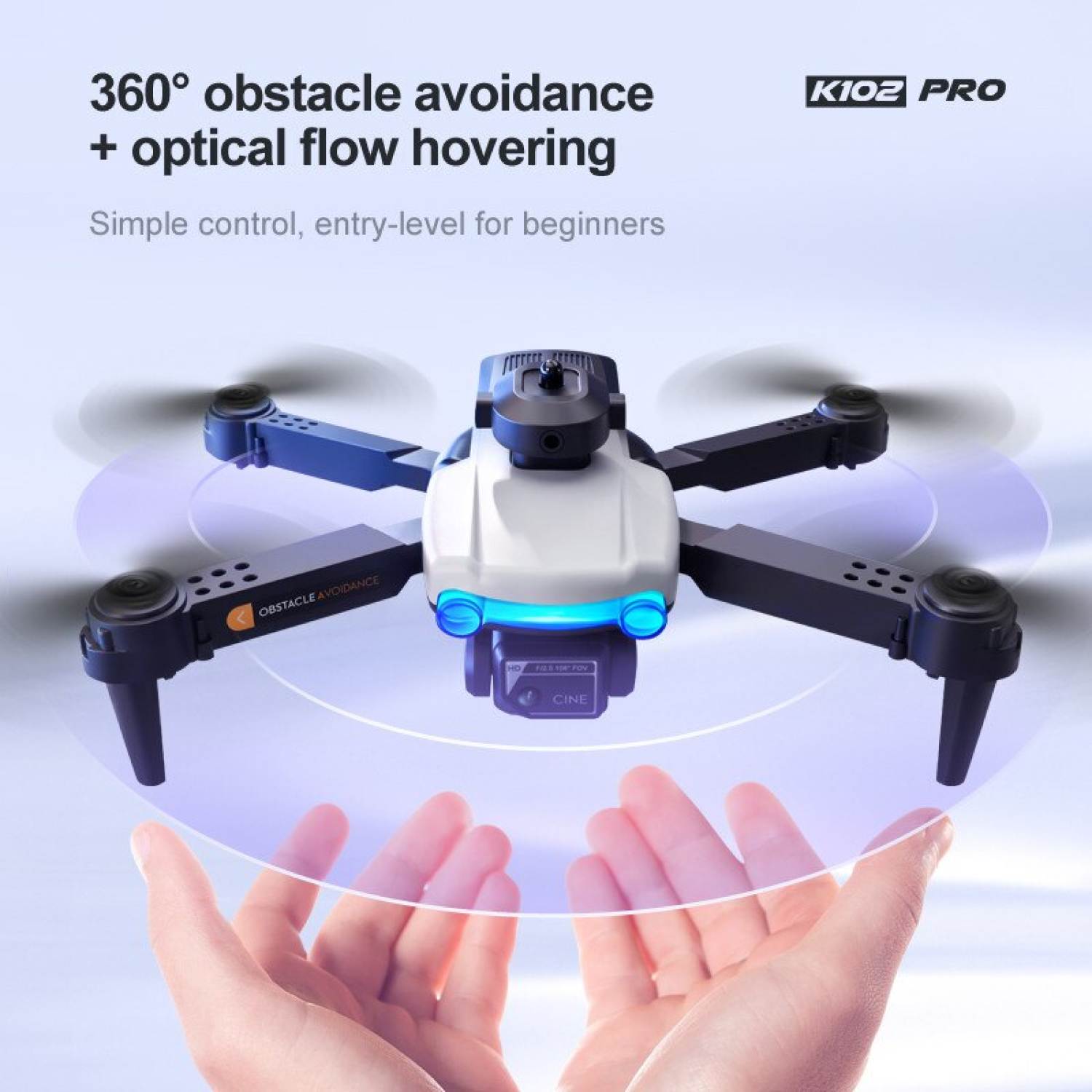 K102 PRO Drone 4K HD Dual Camera Drone Obstacle Avoid With Optical Flow Quadcopter Real-Time Transmission Helicopter Toy