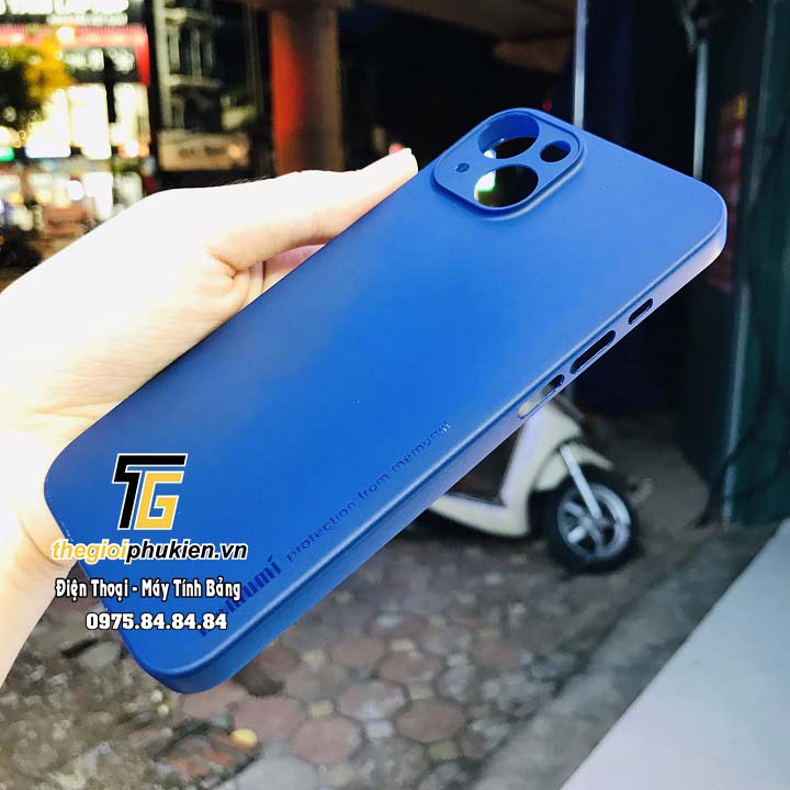Ốp lưng lụa iPhone 15 chính hãng Memumi siêu mỏng 0.3mm