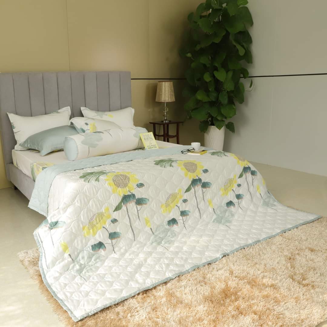 Bộ chăn drap gối Tencel Premium Hometex 5 món