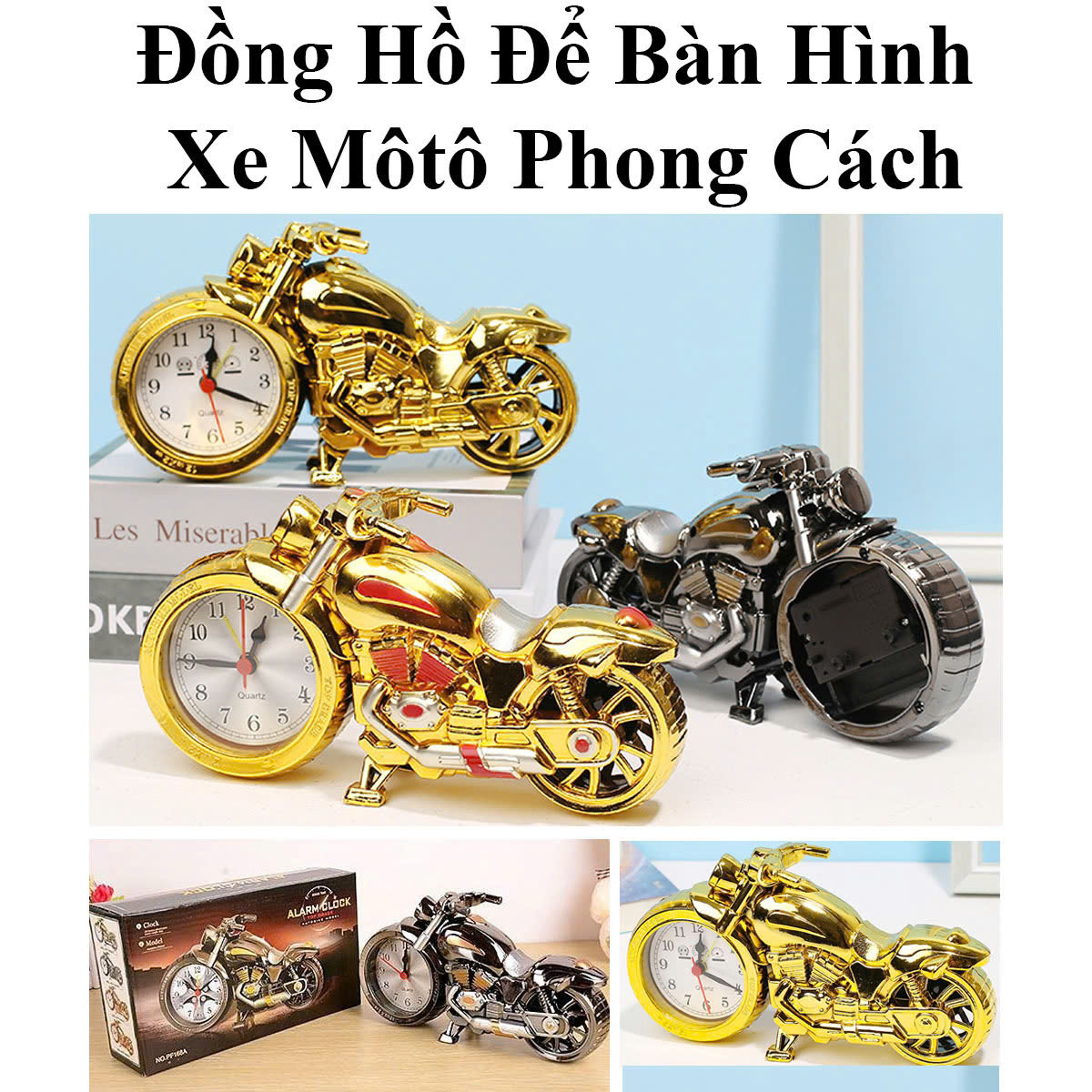 Đồng Hồ Để Bàn Hình Xe Môtô