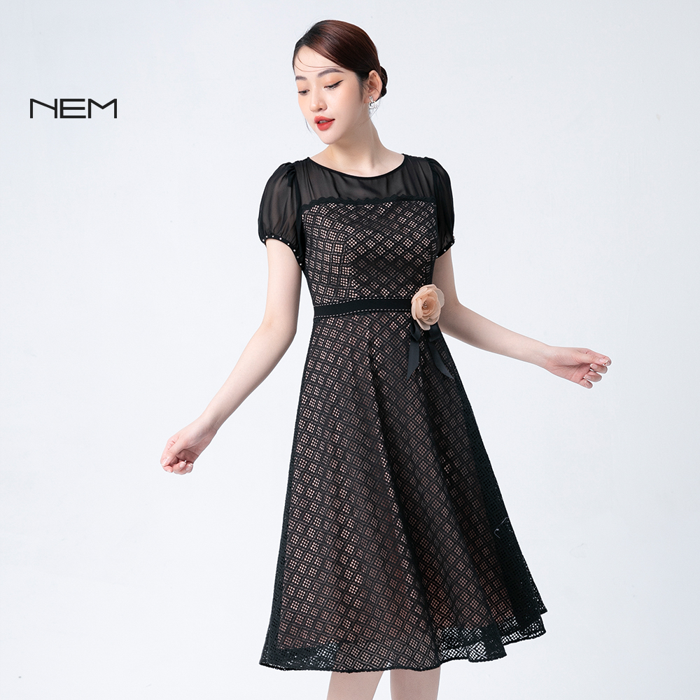 ĐẦM THIẾT KẾ NEM FASHION D01522 ( MẪU KHÔNG KÈM HOA)