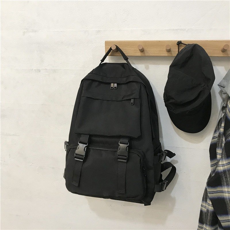 Balo Unisex Basic chống nước balo đi học vải Canvas nam, nữ