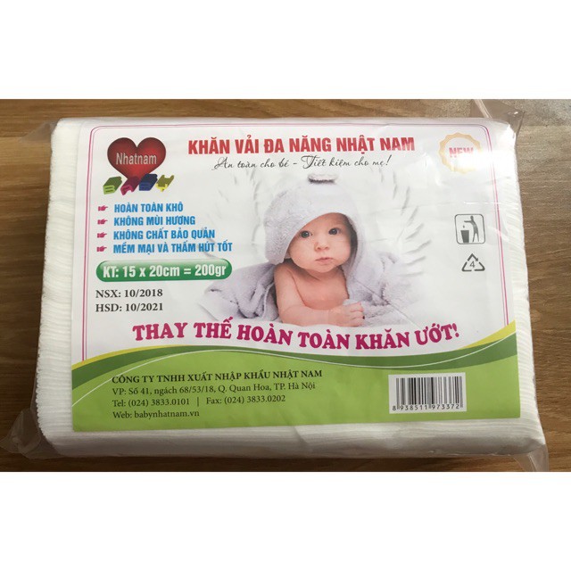 Khăn khô đa năng 200gr Nhật Nam (15*20cm)