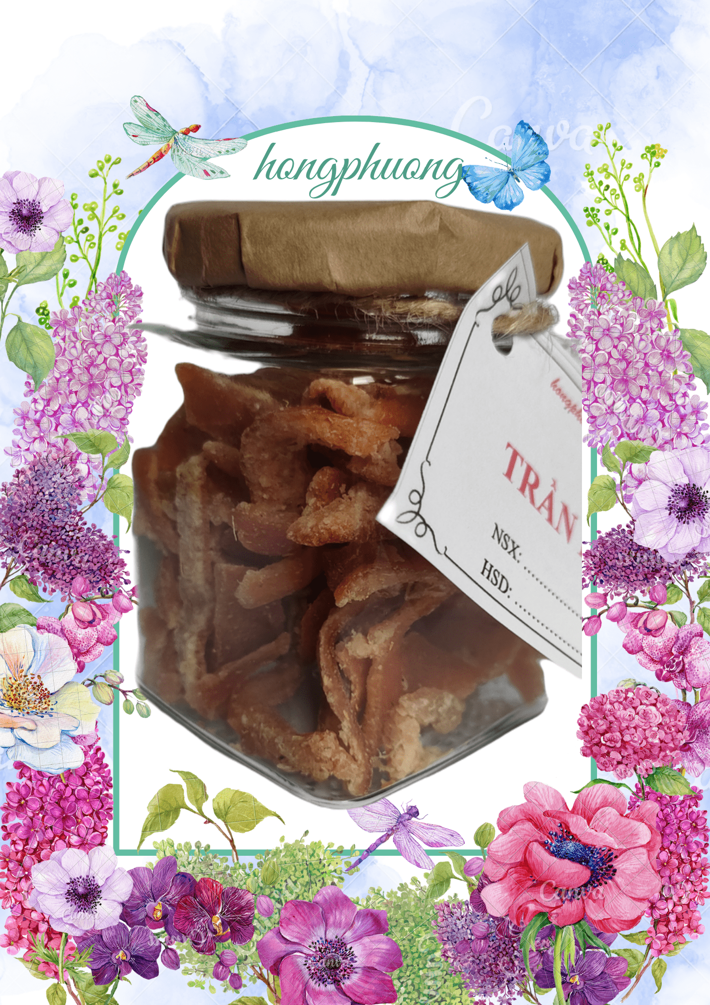 Mứt trần bì (hủ thủy tinh)