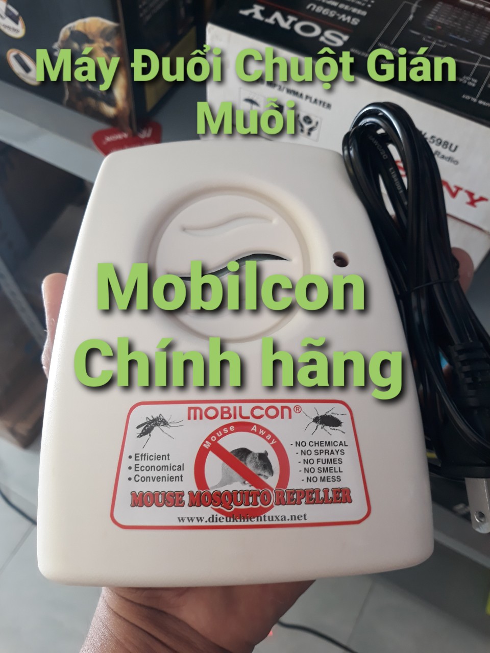 Máy đuổi chuột muỗi gián 3 in1 mobilcon - sóng siêu âm