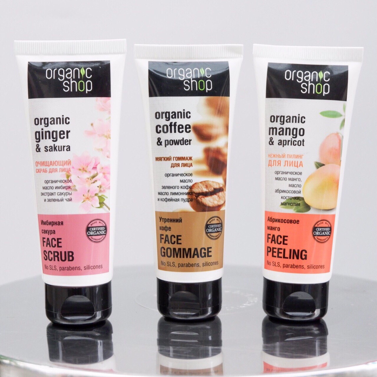 Tẩy Tế Bào Chết Mặt Organic Shop Nga