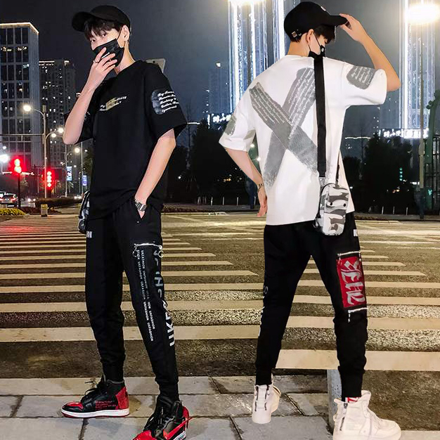 [ Deal Độc Quyền ] Combo 02 Bộ Quần Áo Thun Nam Ngắn Tay Quần Dài In Chữ X Cách Điệu Phong Cách Đường Phố Sành Điệu Cực Chất NTD 2QA NAM 073